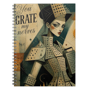 You Grate My Nerves Cheese Grater Fantasy Fashions Notebook