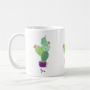 You Grow Girl Cactus Watercolor Mug