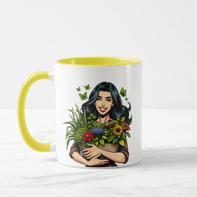 You Grow Girl! Plant Pun | Funny Houseplant Addict Mug (Left)
