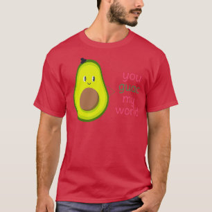 You Guac My World Cute Avocado Boy Couple Design T-Shirt