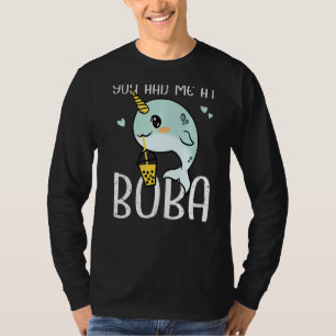 You Had Me At Boba Narwhal Cute Kids Bubble Tea T-Shirt