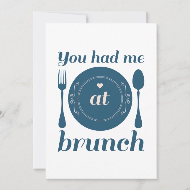 You Had Me At Brunch Thank You Card (Front)