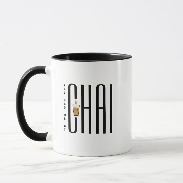 You had me at Chai Humour Funny Chai Tea Pun Mug (Left)