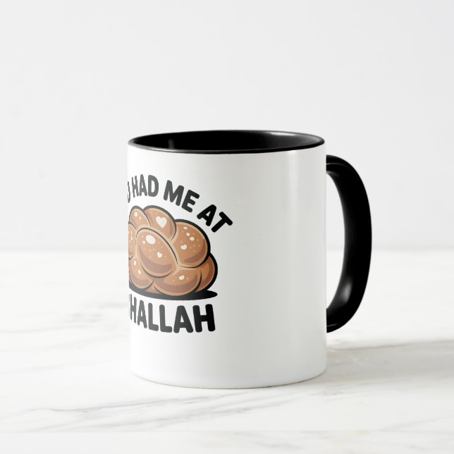 You Had Me at Challah Jewish Jew Hanukkah  Mug (Front Right)