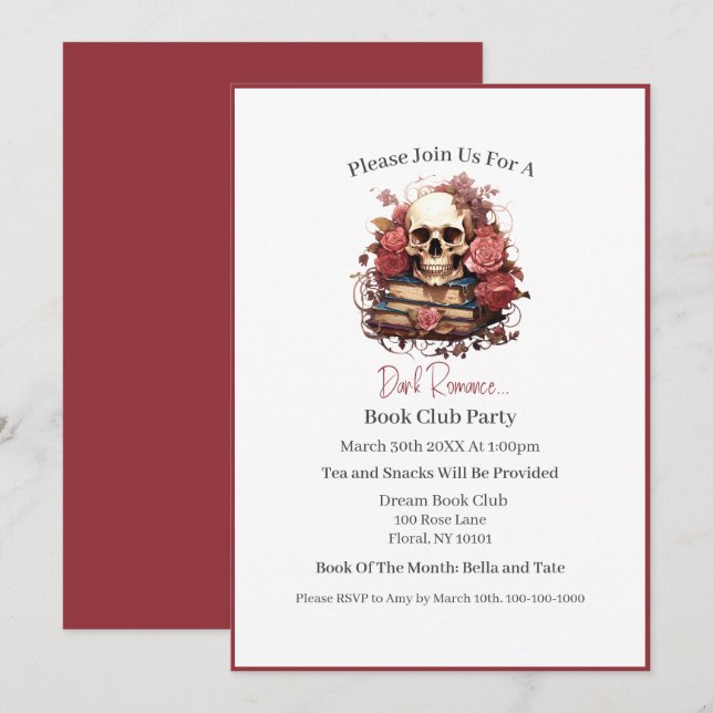 You had me at Dark Romance, Book Club Invitation (Front/Back)