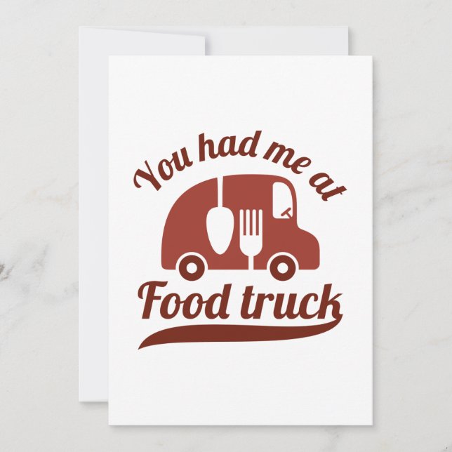 You Had Me At Food Truck Thank You Card (Front)