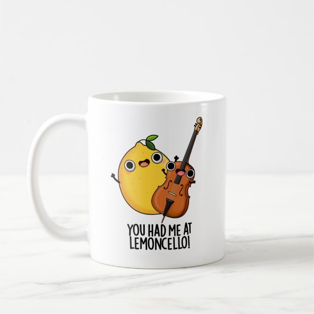 You Had Me At Lemon-cello Funny Drink Pun  Coffee Mug (Left)