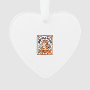 You Had Me At Meow Cat Valentine Love Vintage Vect Ornament