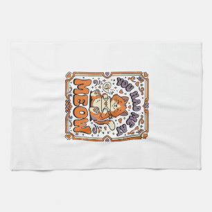 You Had Me At Meow Cat Valentine Love Vintage Vect Tea Towel