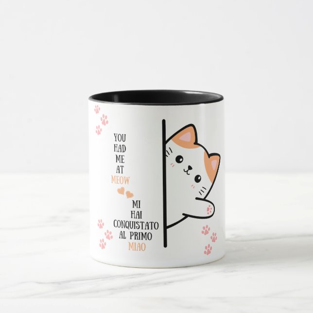 You had me at Meow cute cat Mug (Center)