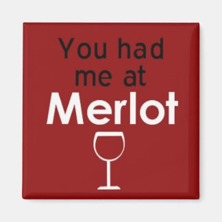 You had me at Merlot square magnet