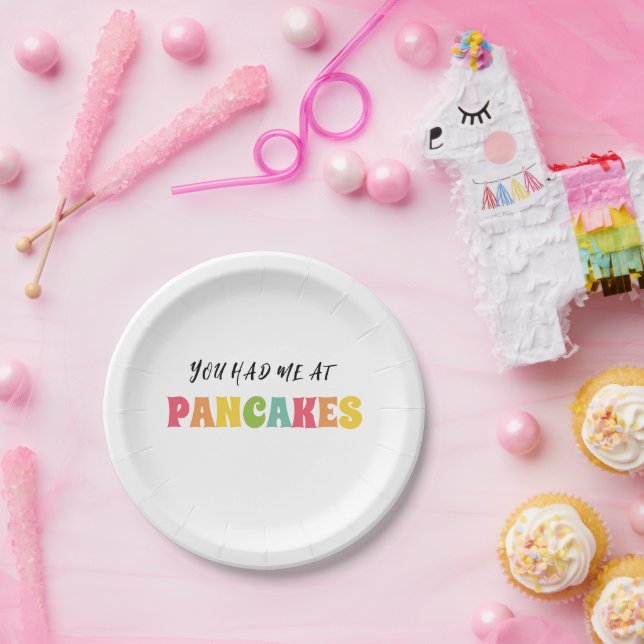 YOU HAD ME AT PANCAKES PAPER PLATE (Party)