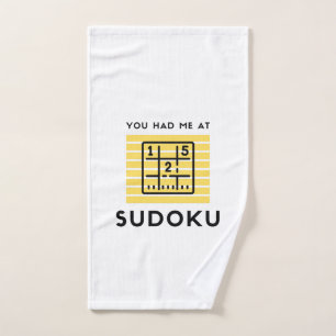 You had me at sudoku hand towel