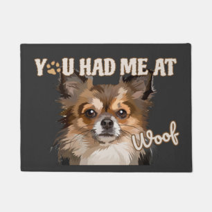 You Had Me At Woof Pomeranian Dog Lovers Doormat