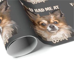You Had Me At Woof Pomeranian Dog Lovers Wrapping Paper