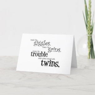***YOU HAD TWINS*** CONGRATS TO YOU BOTH CARD