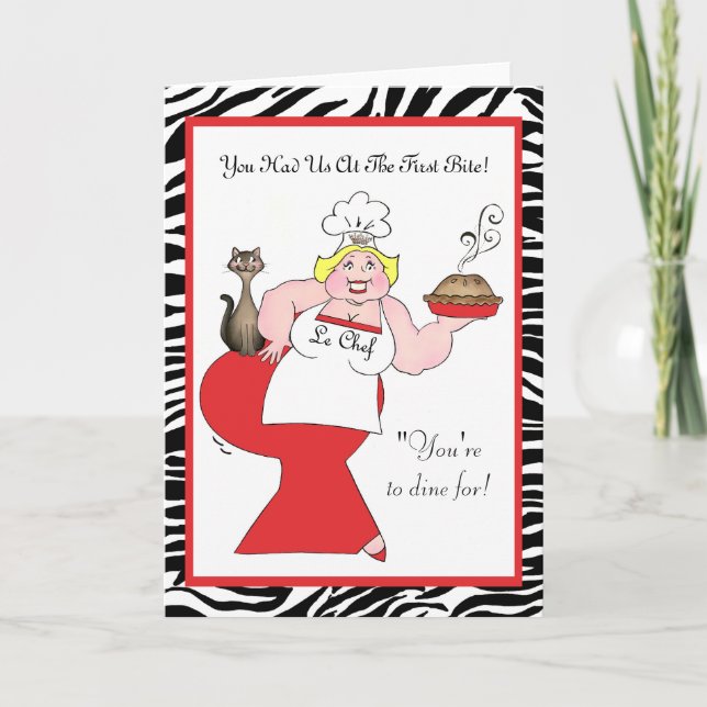 "You Had Us At The First Bite!" Thank You Cards (Front)