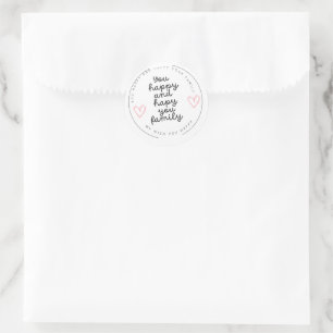You happy and happy your family classic round sticker
