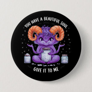 You Have a Beautiful Soul Satanic Baphomet 7.5 Cm Round Badge