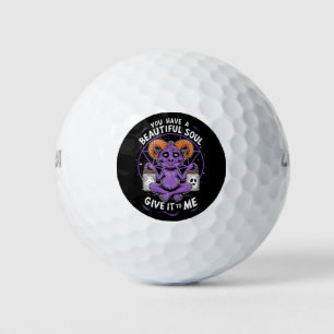 You Have a Beautiful Soul Satanic Baphomet  Golf Balls