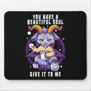 You Have A Beautiful Soul Satanic Baphomet Hallowe Mouse Mat
