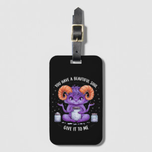 You Have a Beautiful Soul Satanic Baphomet  Luggage Tag