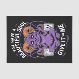 You Have a Beautiful Soul Satanic Baphomet Tissue Paper