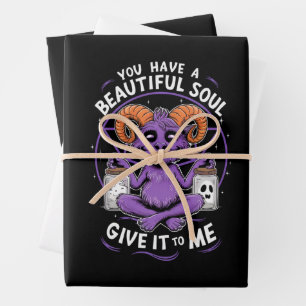 You Have a Beautiful Soul Satanic Baphomet  Wrapping Paper Sheet