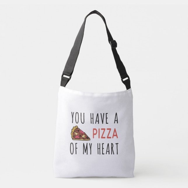 You have a pizza of my heart crossbody bag (Front)