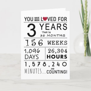 You Have Been Loved 3rd Birthday Card