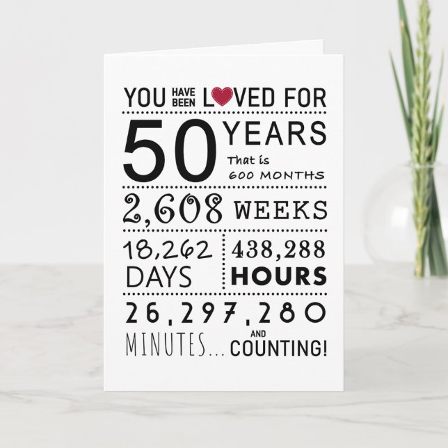 You Have Been Loved 50th Birthday Card (Front)