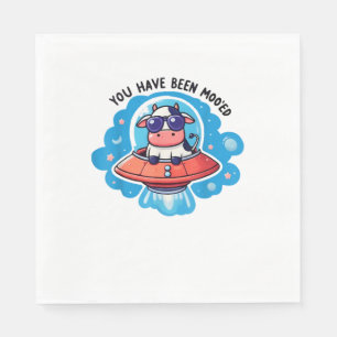 You Have Been Moo'ed Mooed Cow Moo-Ed Space Funny Napkin