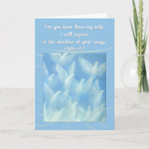 You have been my help Dove wings Psalm 63:7 Card