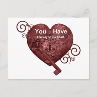 you have key to my heart postcard