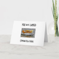 "YOU HAVE LANDED" GO FOR IT CONGRATS CARD