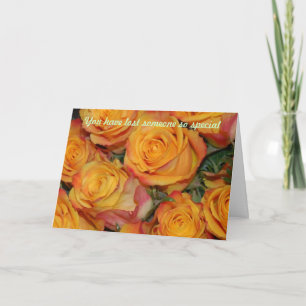 You have lost someone so special card