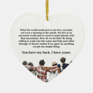 You Have My Back, I have Yours Ceramic Tree Decoration