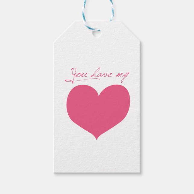 You have my heart gift tags (Front)