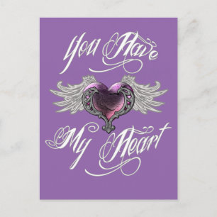 You Have My Heart Pink Postcard