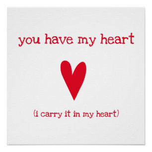 You have my heart   Poem by E.E. Cummings Poster