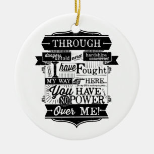 You have no power over me ceramic tree decoration