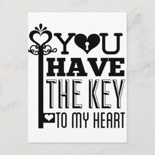You Have the Key to My Heart Postcard