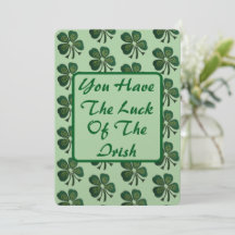 You Have The Luck Of The Irish Green Shamrock 2025