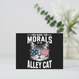 You Have The Morals Of An Alley Cat Funny joke  Postcard