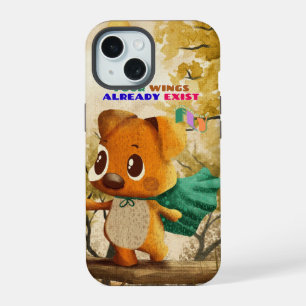 You Have Wings Just Fly Tiny Dog Inspiring Quote iPhone 15 Case