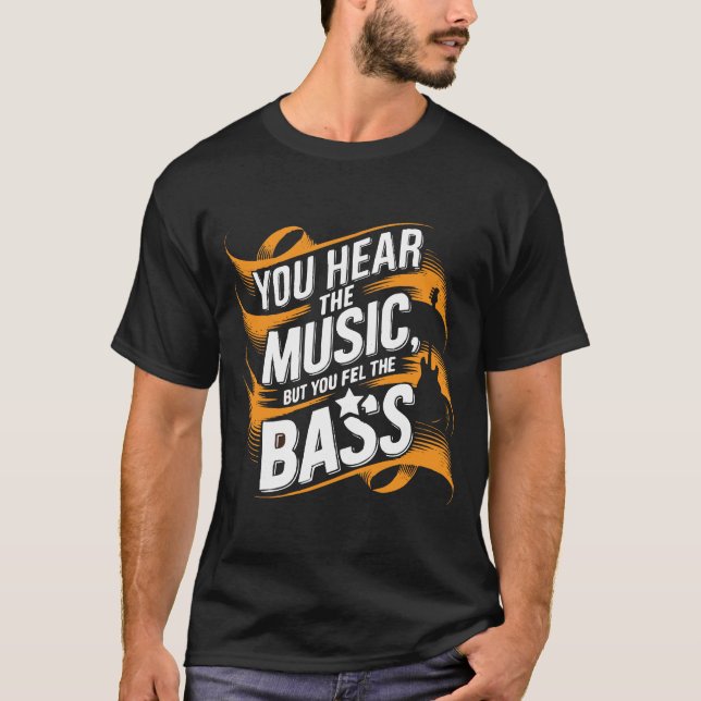 You Hear the Music, But You Feel the Bass – Deep V T-Shirt (Front)