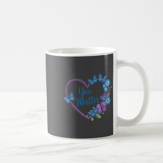 You Heart Suicide Prevention Awareness  Coffee Mug (Right)