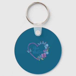 You Heart Suicide Prevention Awareness Key Ring
