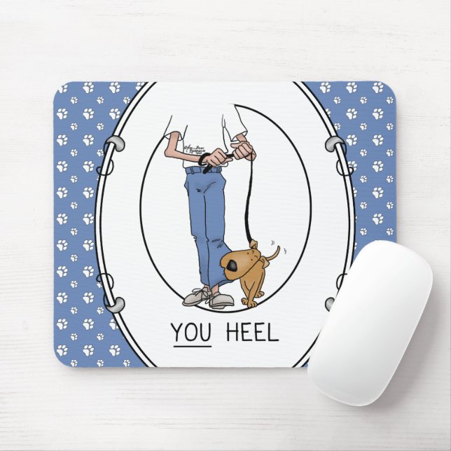 YOU Heel - Dog Obedience Training Biting Funny Mouse Mat (With Mouse)