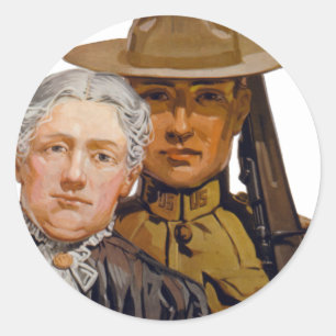 YOU help my boy win the war Classic Round Sticker